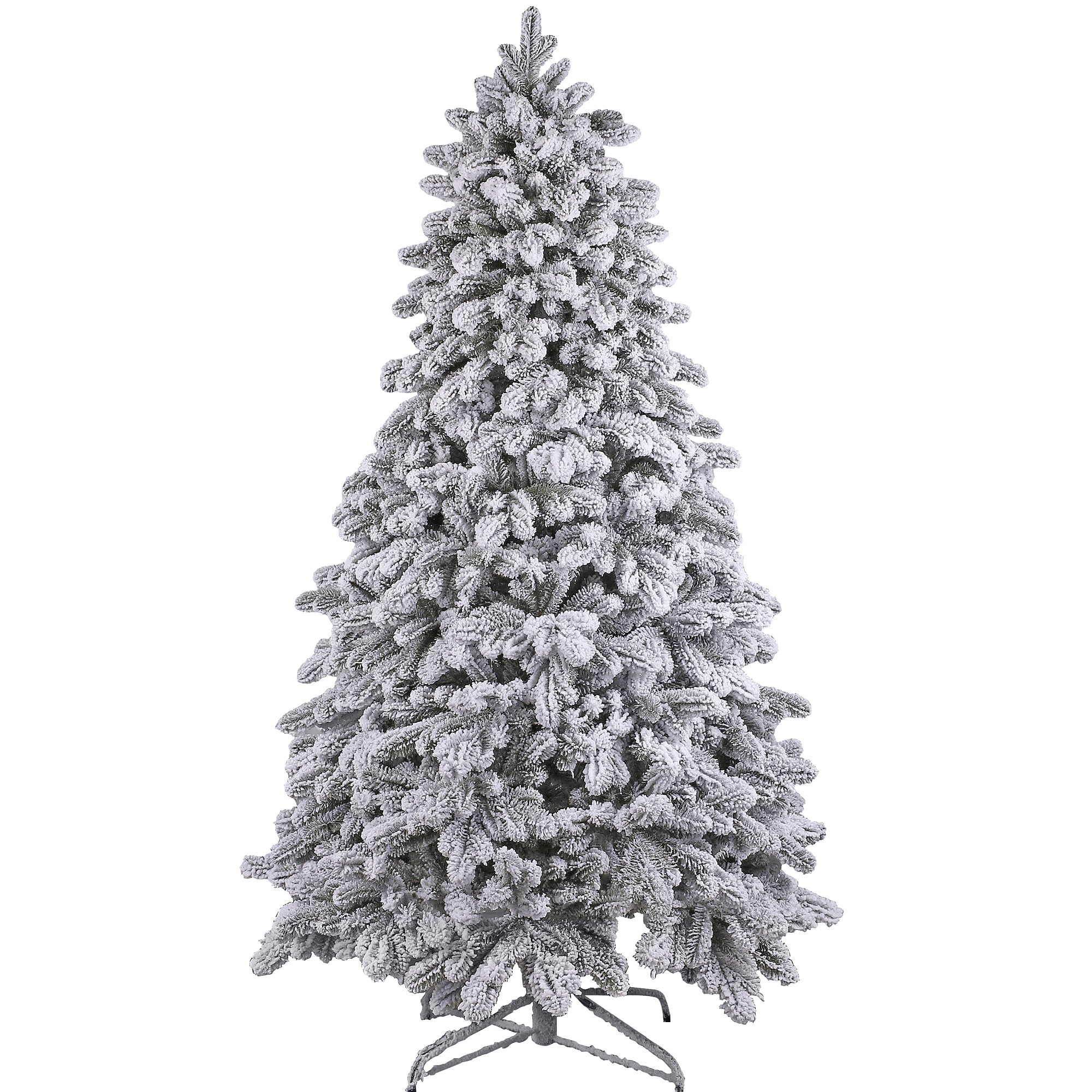 Brad Artificial Snowy Nins cu Zapada 551 Ramuri 3D PE si 2D PVC Alb/Verde 200 cm