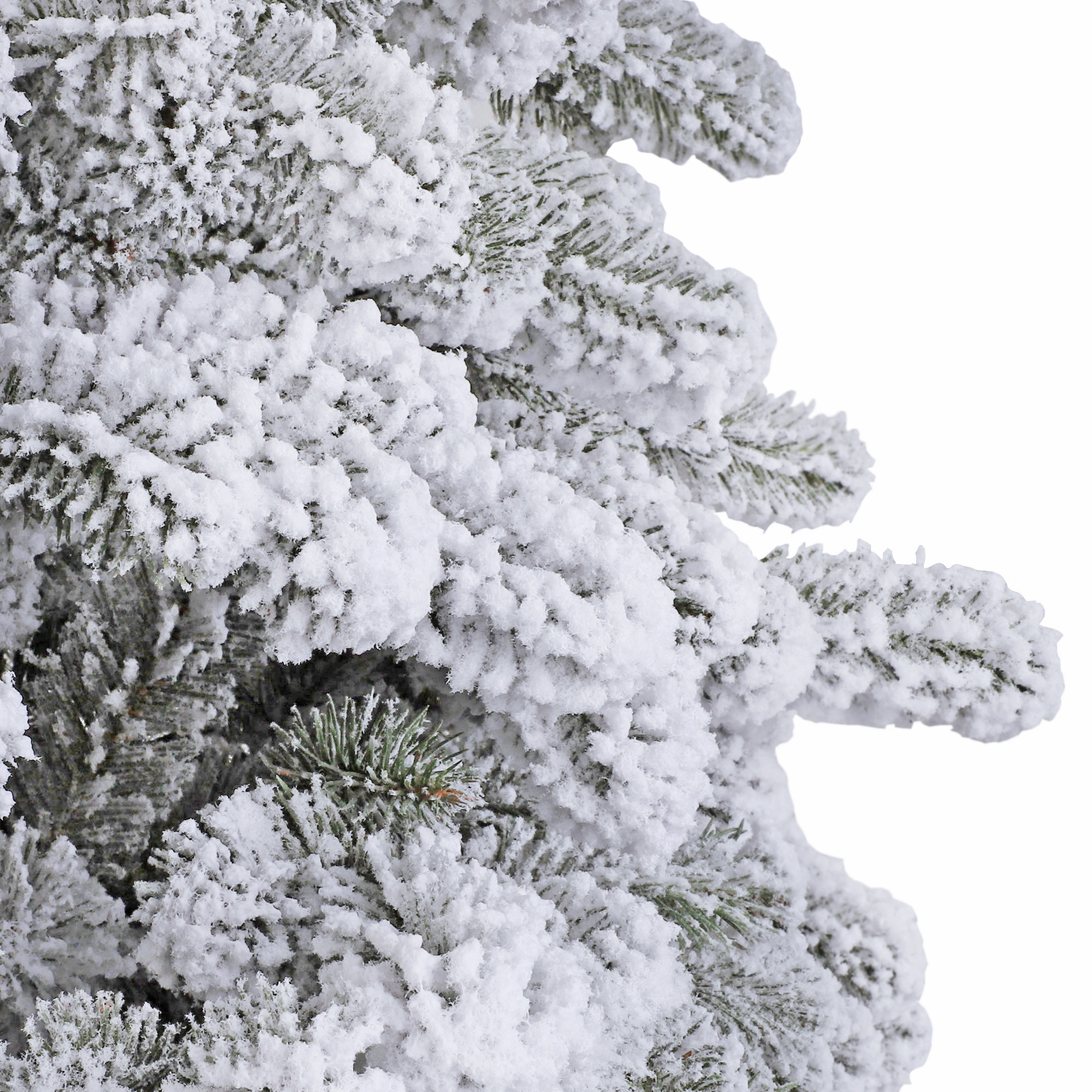 Brad Artificial Snowy Nins cu Zapada 551 Ramuri 3D PE si 2D PVC Alb/Verde 200 cm