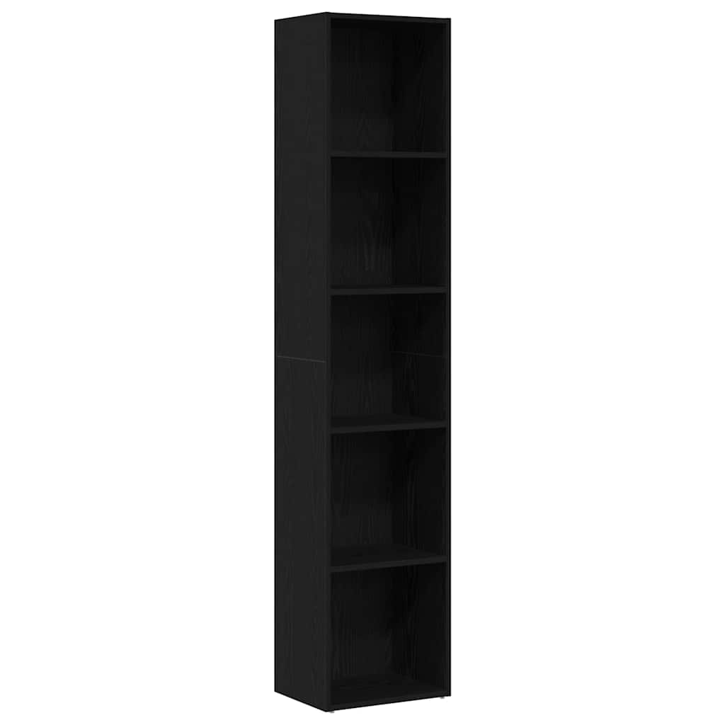 Dulap de cărți din stejar negru 40x30x189 cm, lemn stratificat GartenMobel Dekor
