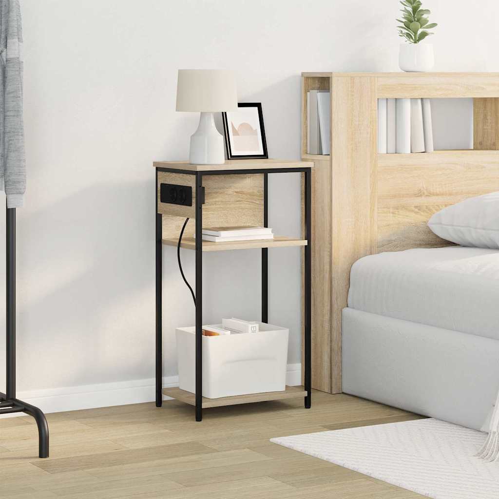 Dulap de noapte Stejar sonoma 41 x 28 x 76 cm Lemn compozit GartenMobel Dekor