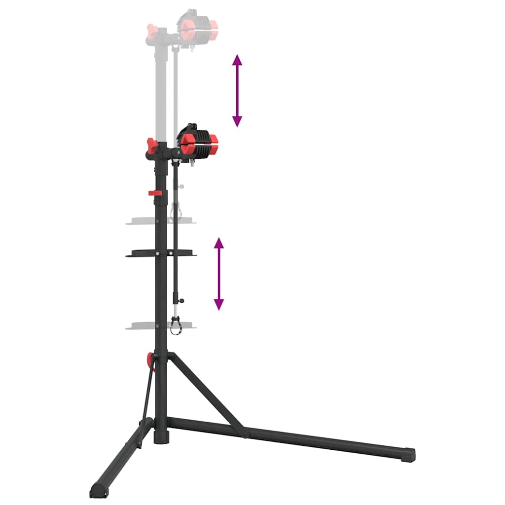 Suport reparare biciclete pliabil reglabil 92-152 cm roșu oțel GartenMobel Dekor