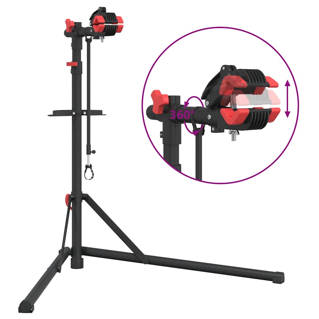 Suport reparare biciclete pliabil reglabil 92-152 cm roșu oțel GartenMobel Dekor