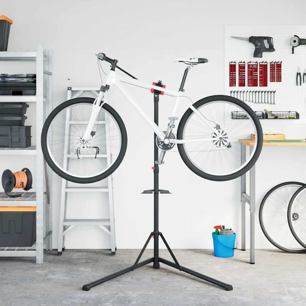 Suport reparare biciclete pliabil reglabil 92-152 cm roșu oțel GartenMobel Dekor