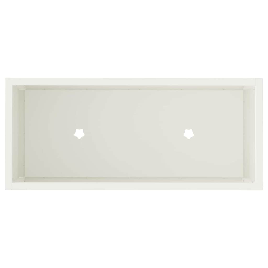 Ghiveci ridicat pentru grădină Alb 60 x 26 x 45 cm Oțel GartenMobel Dekor