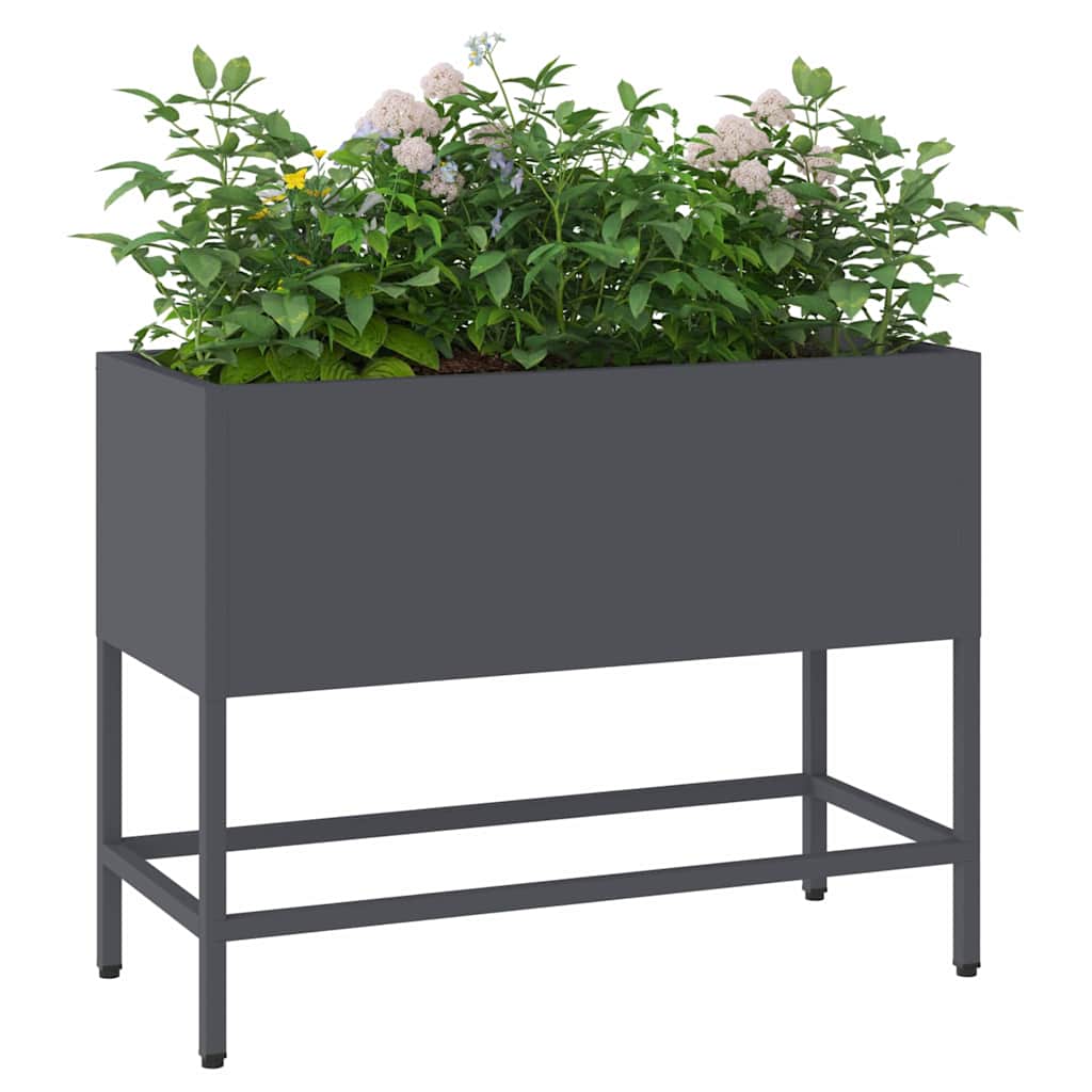 Ghiveci ridicat pentru grădină Antracit 60 x 26 x 45 cm Oțel GartenMobel Dekor