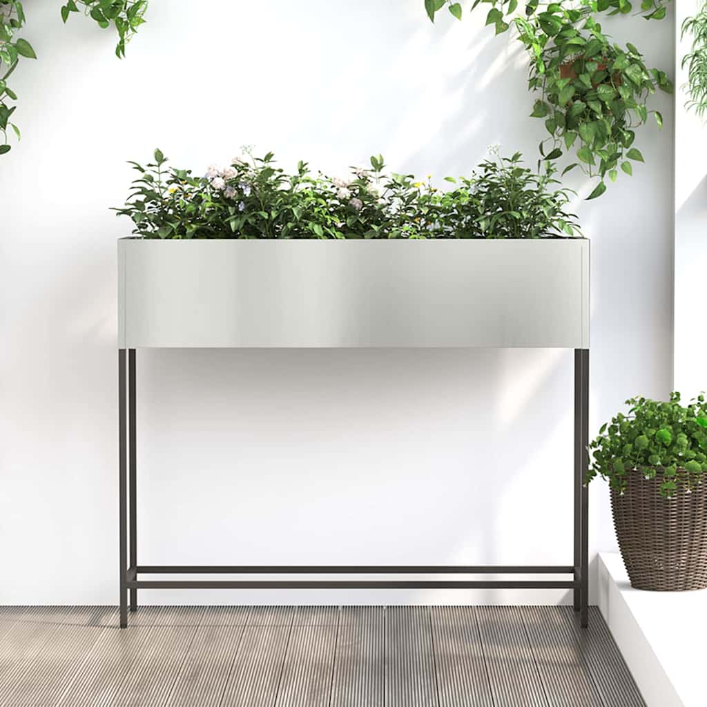 Ghiveci ridicat pentru grădină Argintiu 100 x 26 x 82 cm GartenMobel Dekor