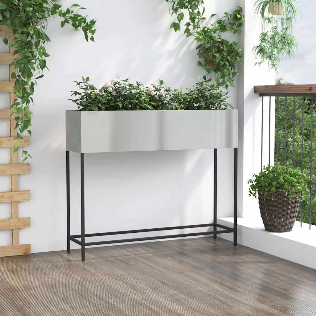Ghiveci ridicat pentru grădină Argintiu 100 x 26 x 82 cm GartenMobel Dekor