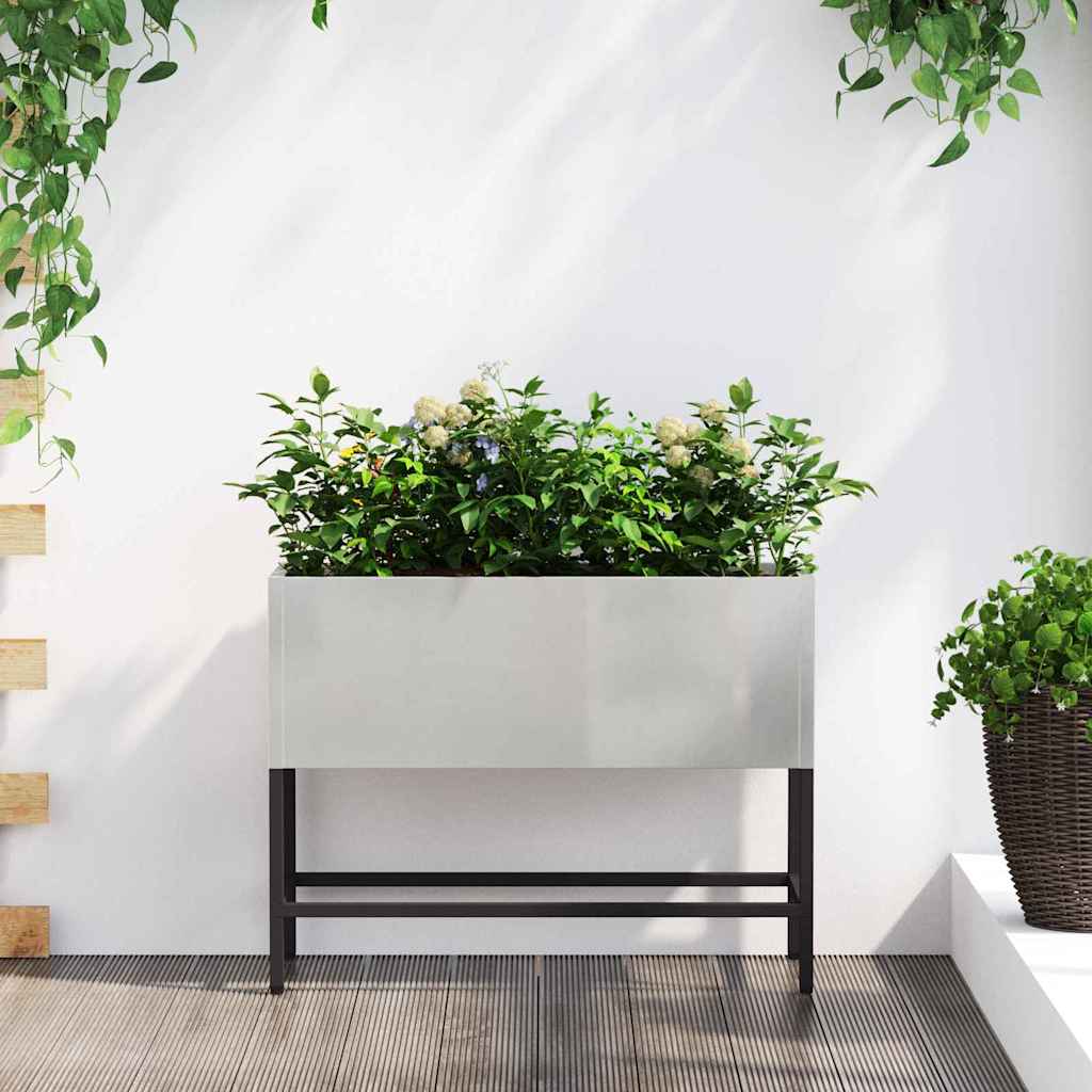 Ghiveci ridicat pentru grădină Argintiu 60 x 26 x 45 cm GartenMobel Dekor