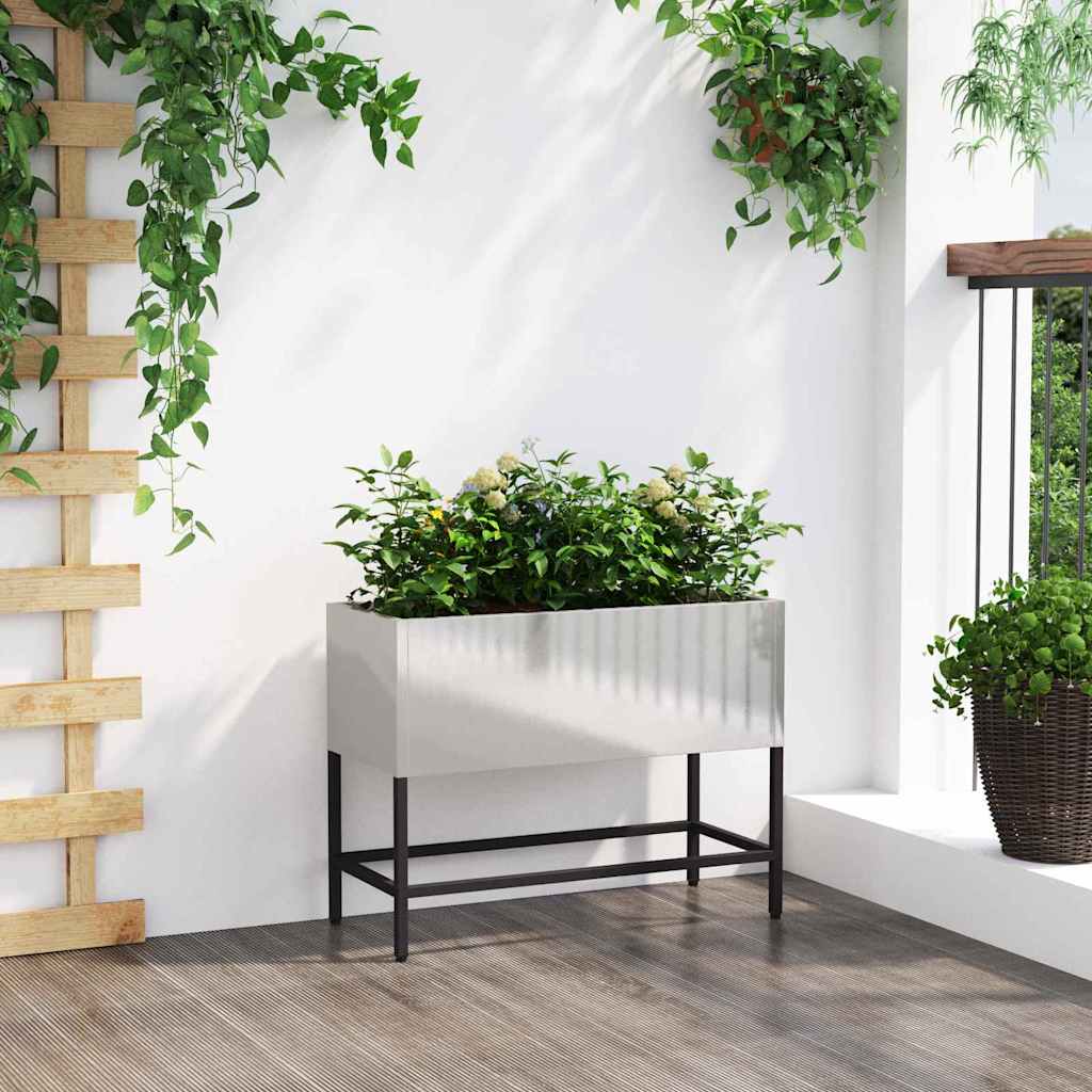 Ghiveci ridicat pentru grădină Argintiu 60 x 26 x 45 cm GartenMobel Dekor