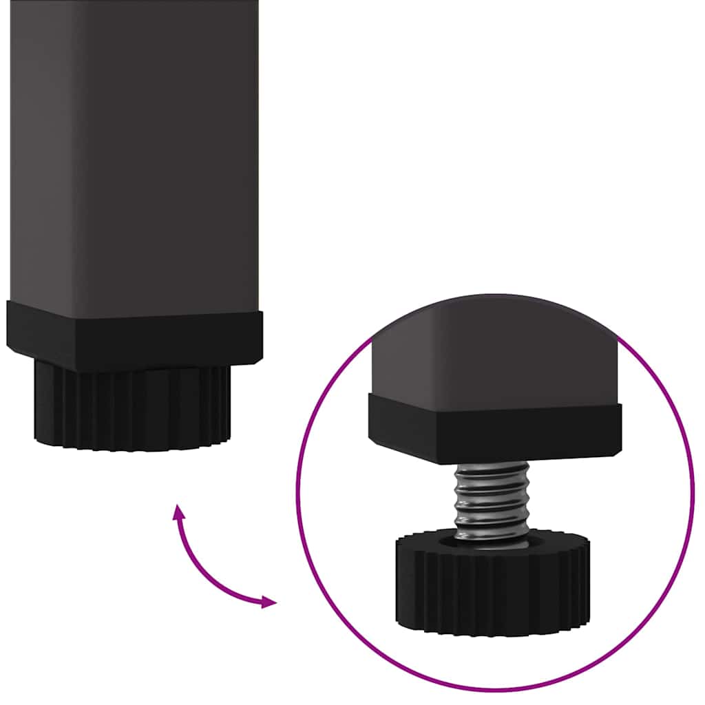 Ghiveci ridicat pentru grădină Negru 60 x 26 x 45 cm Oțel GartenMobel Dekor