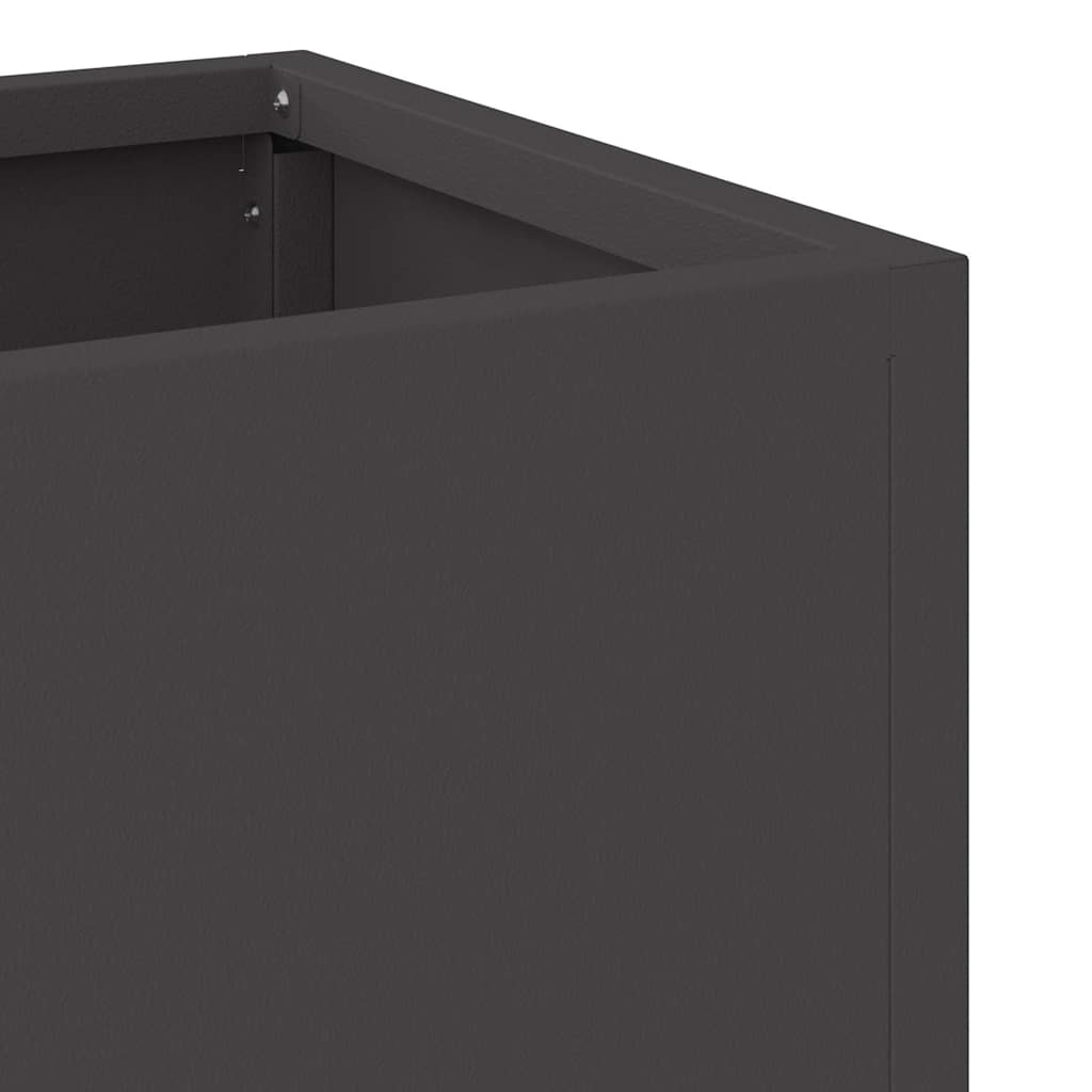 Ghiveci ridicat pentru grădină Negru 60 x 26 x 45 cm Oțel GartenMobel Dekor