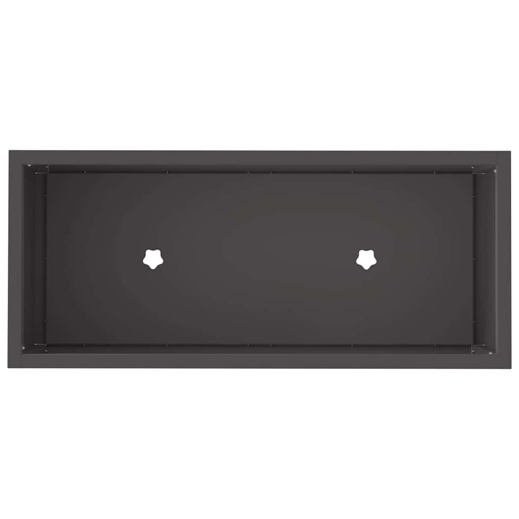 Ghiveci ridicat pentru grădină Negru 60 x 26 x 45 cm Oțel GartenMobel Dekor
