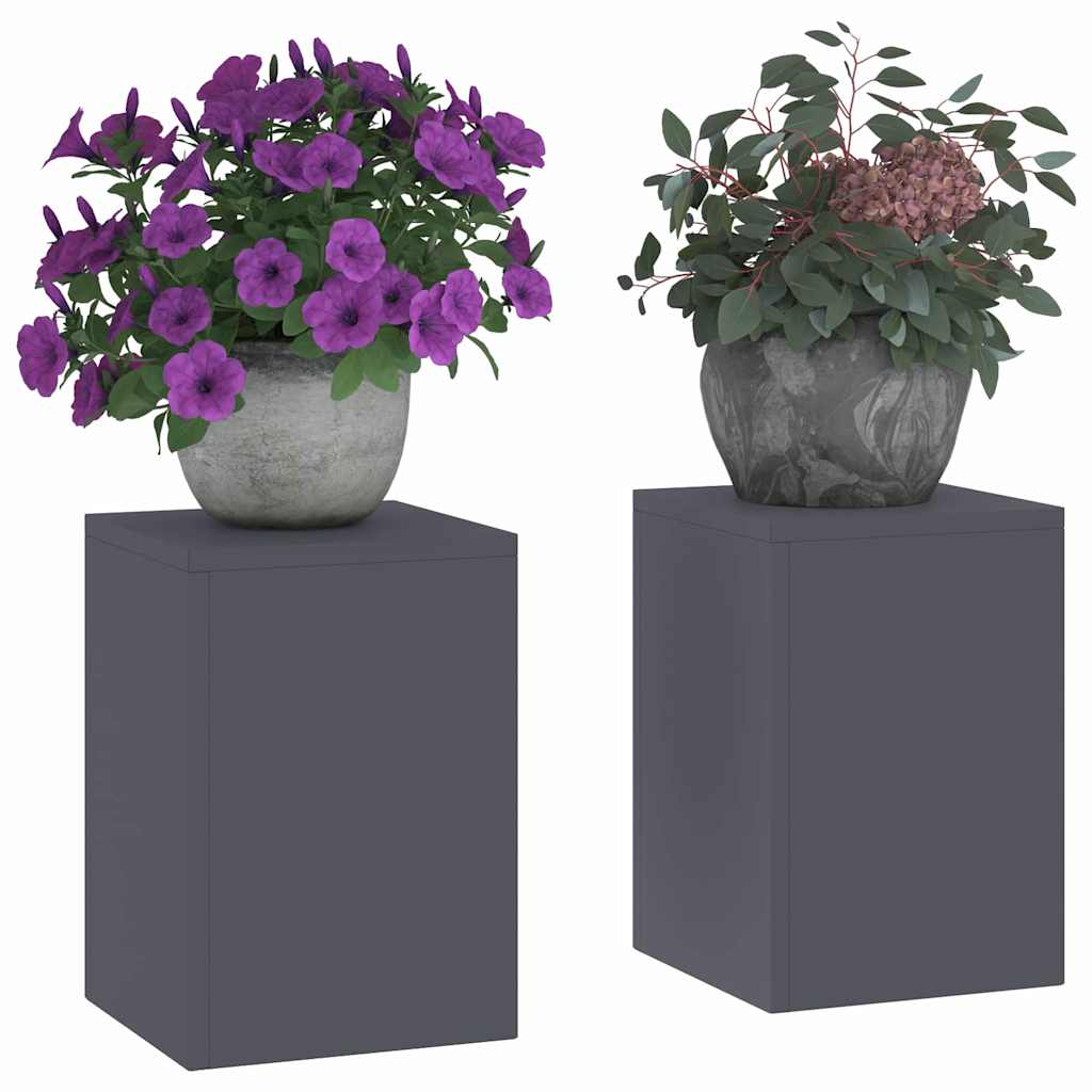 Suporturi pentru plante 2 pcs Antracit 24 x 24 x 35 cm Oțel GartenMobel Dekor