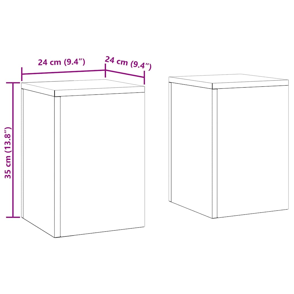 Suporturi pentru plante 2 pcs Negru 24 x 24 x 35 cm Oțel GartenMobel Dekor