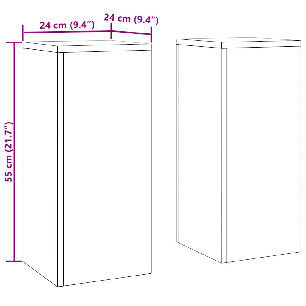 Suporturi pentru plante 2 pcs Olivengrønn 24 x 24 x 55 cm Oțel GartenMobel Dekor