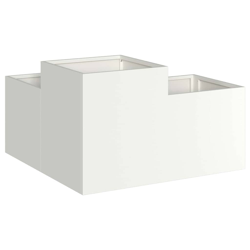 Vază pentru Grădină Alb 100 x 100 x 48 cm Oțel GartenMobel Dekor