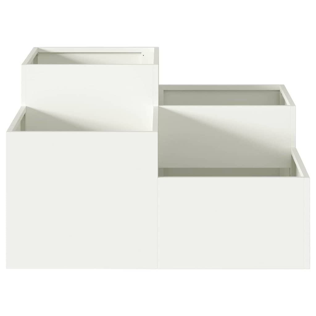 Vază pentru Grădină Alb 100 x 100 x 48 cm Oțel GartenMobel Dekor