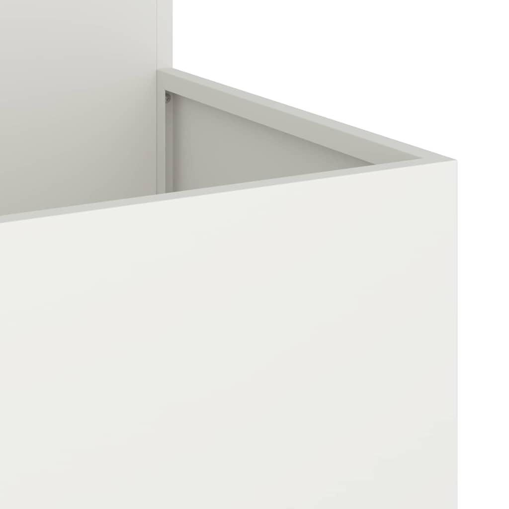 Vază pentru Grădină Alb 100 x 100 x 60 cm Oțel GartenMobel Dekor