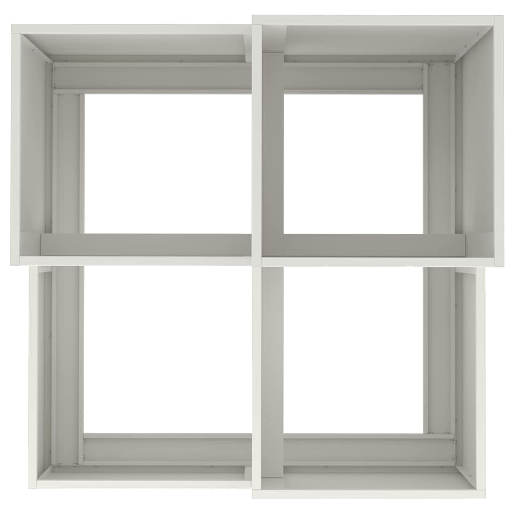 Vază pentru Grădină Alb 100 x 100 x 60 cm Oțel GartenMobel Dekor