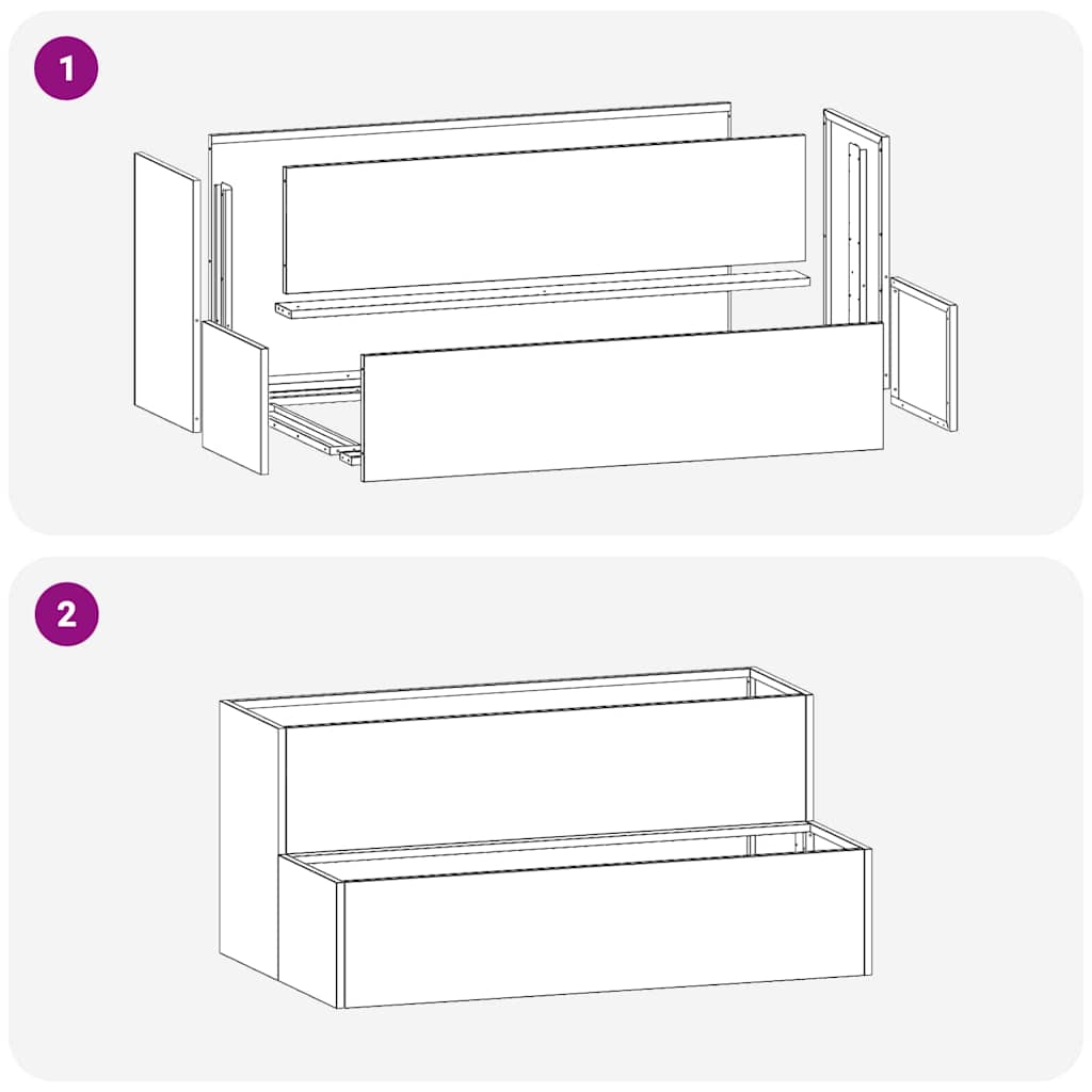 Vază pentru Grădină Alb 100 x 60 x 45 cm Oțel GartenMobel Dekor