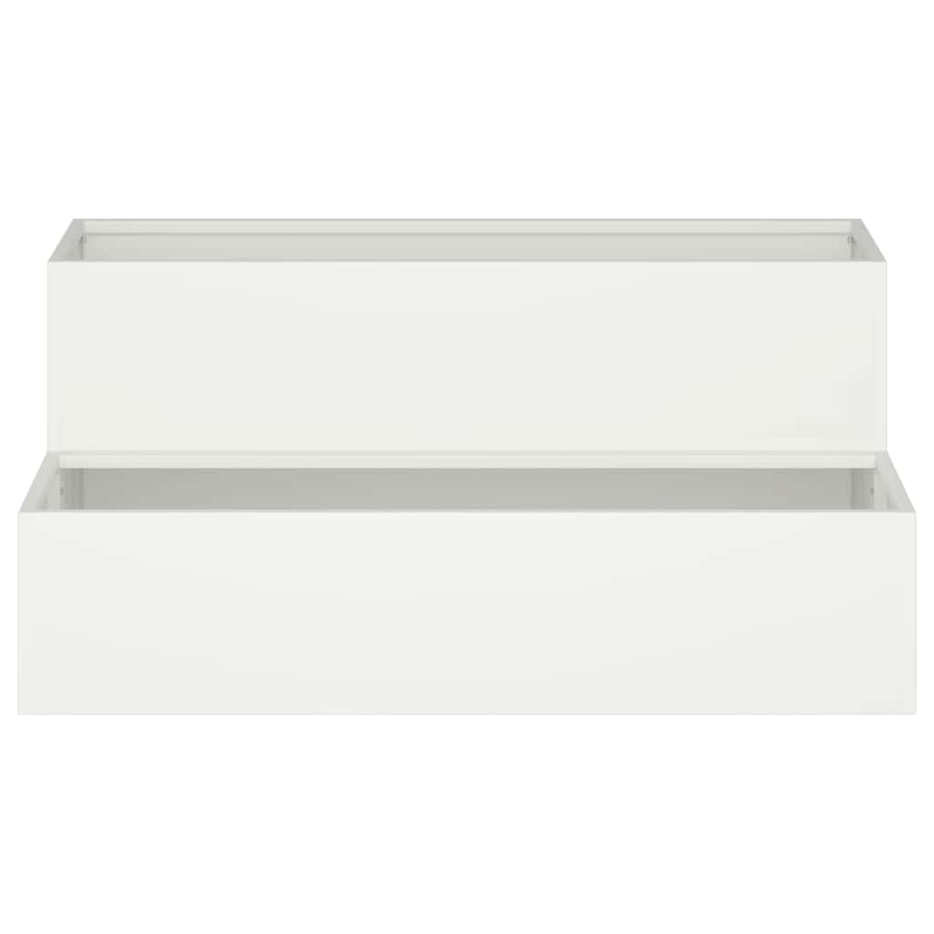 Vază pentru Grădină Alb 100 x 60 x 45 cm Oțel GartenMobel Dekor
