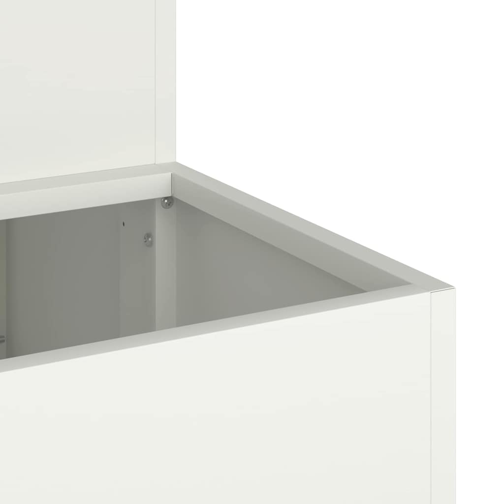 Vază pentru Grădină Alb 100 x 60 x 45 cm Oțel GartenMobel Dekor