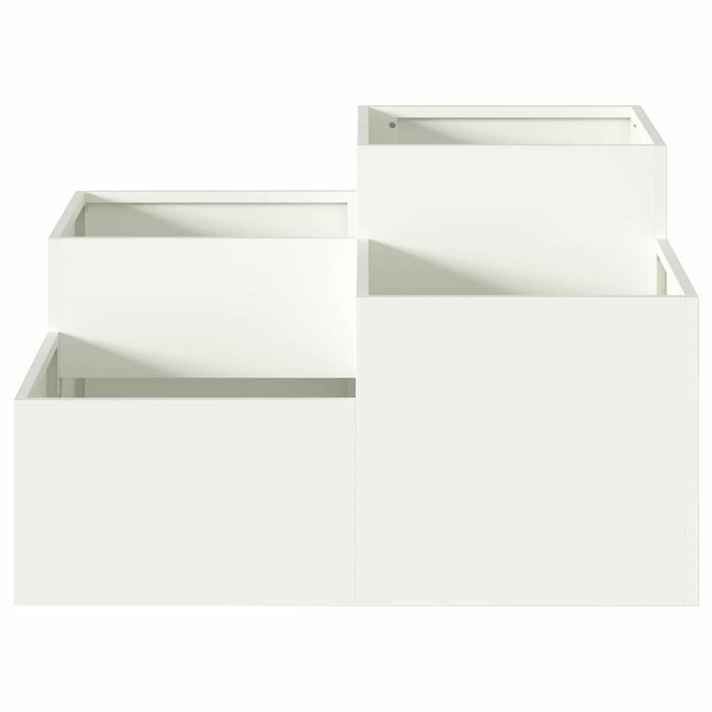 Vază pentru Grădină Alb 80 x 80 x 48 cm Oțel GartenMobel Dekor