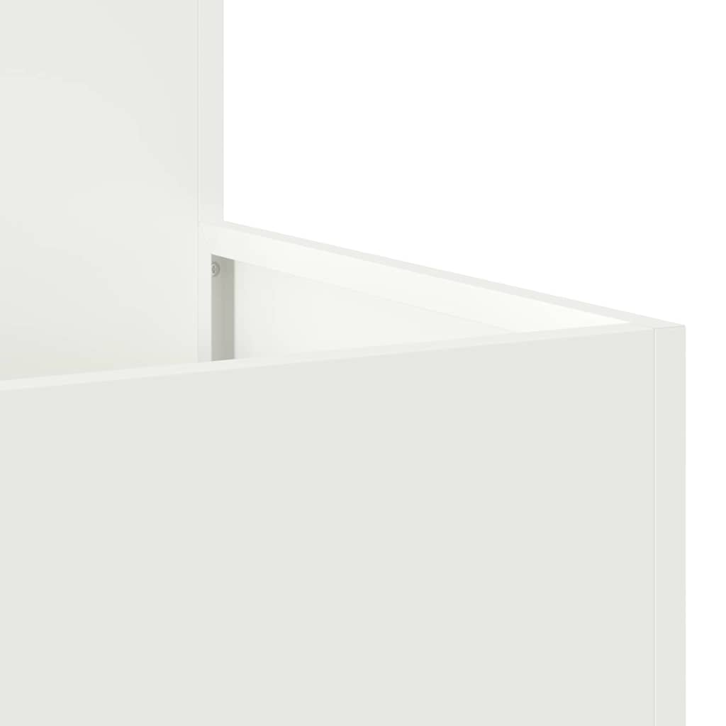 Vază pentru Grădină Alb 80 x 80 x 48 cm Oțel GartenMobel Dekor