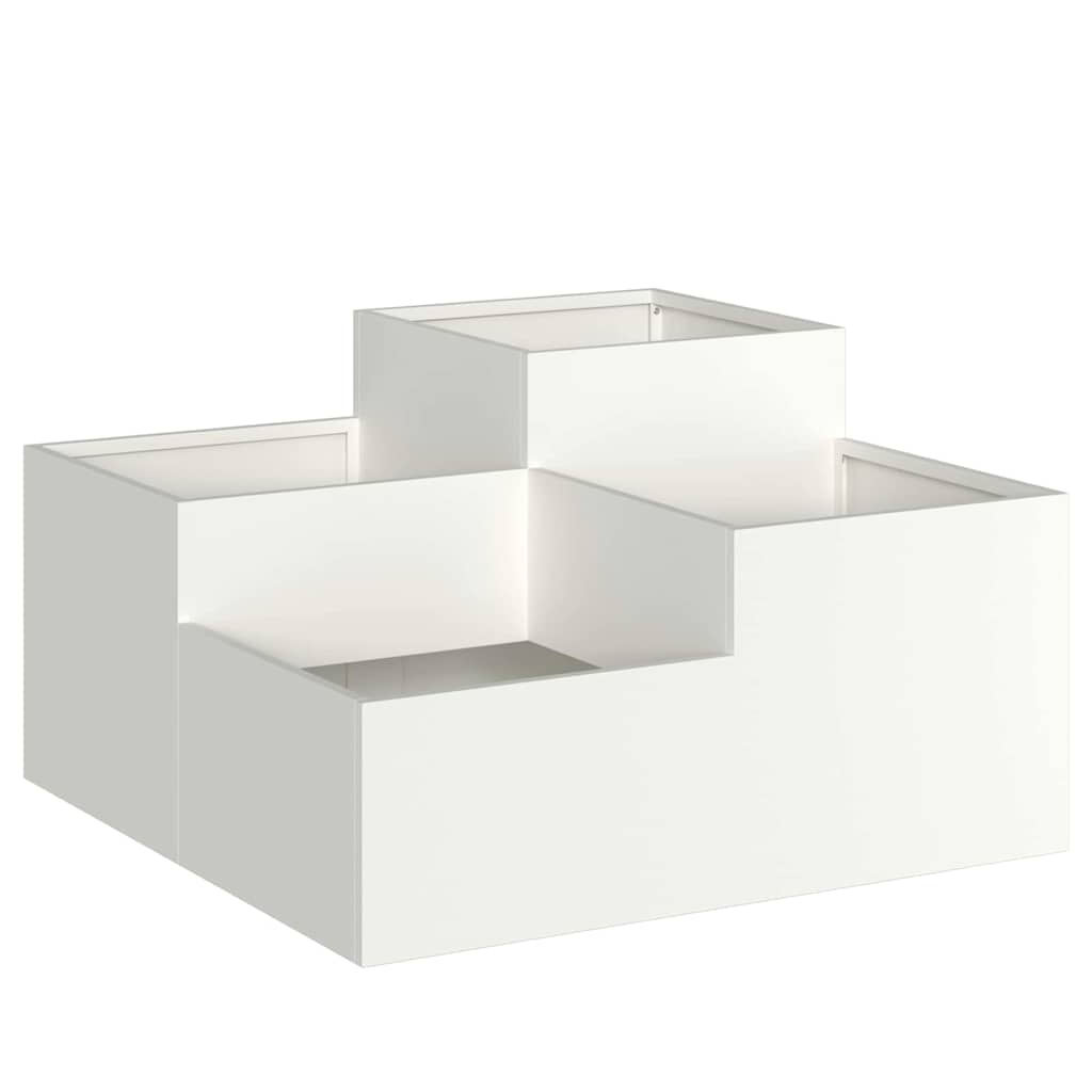 Vază pentru Grădină Alb 80 x 80 x 48 cm Oțel GartenMobel Dekor