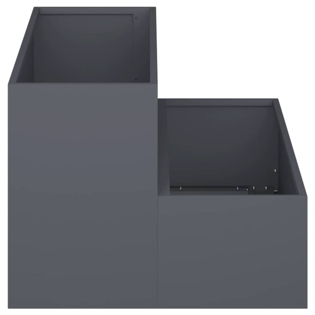 Vază pentru Grădină Antracit 100 x 60 x 45 cm Oțel GartenMobel Dekor