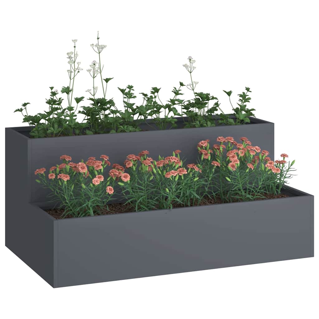 Vază pentru Grădină Antracit 100 x 60 x 45 cm Oțel GartenMobel Dekor
