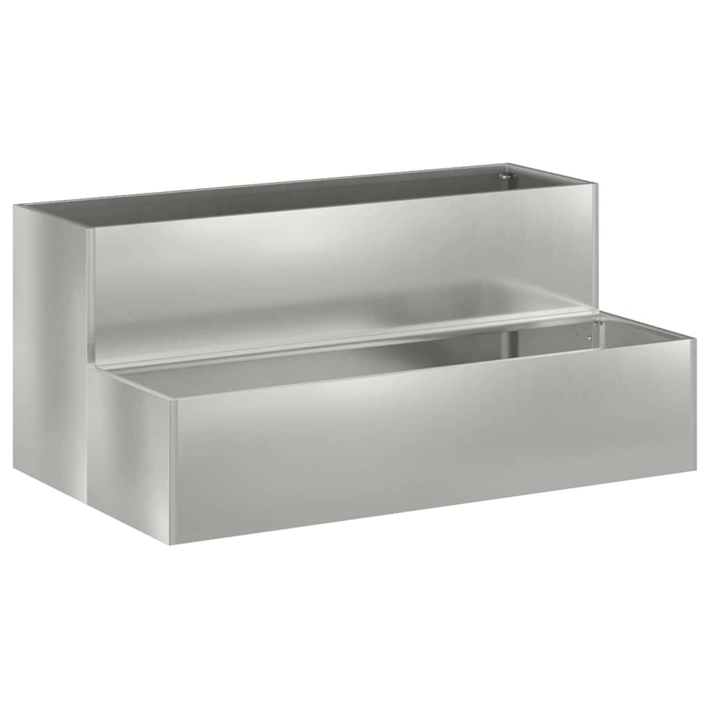 Vază pentru Grădină Argintiu 100 x 60 x 45 cm Oțel galvanizat GartenMobel Dekor