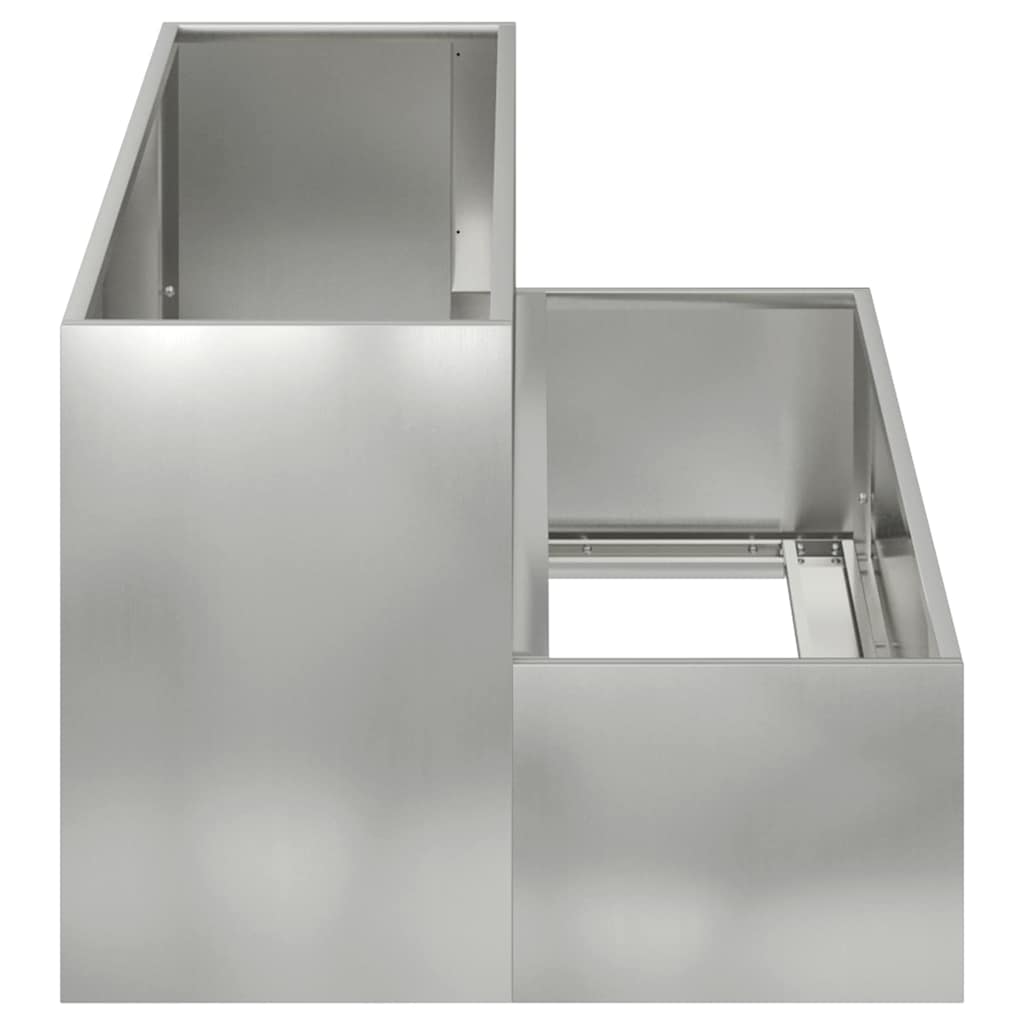 Vază pentru Grădină Argintiu 100 x 60 x 45 cm Oțel galvanizat GartenMobel Dekor