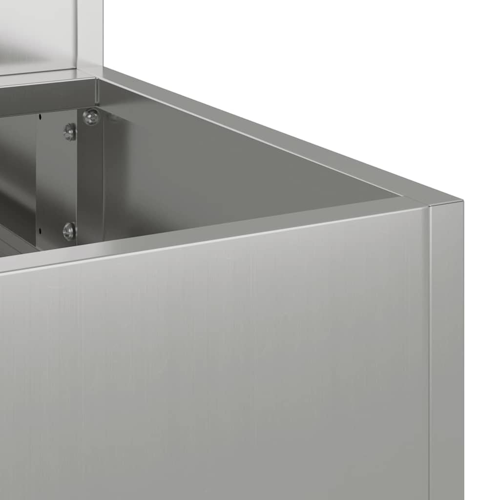 Vază pentru Grădină Argintiu 100 x 60 x 45 cm Oțel galvanizat GartenMobel Dekor