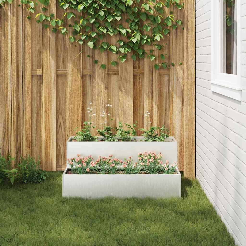 Vază pentru Grădină Argintiu 100 x 60 x 45 cm Oțel inoxidabil GartenMobel Dekor