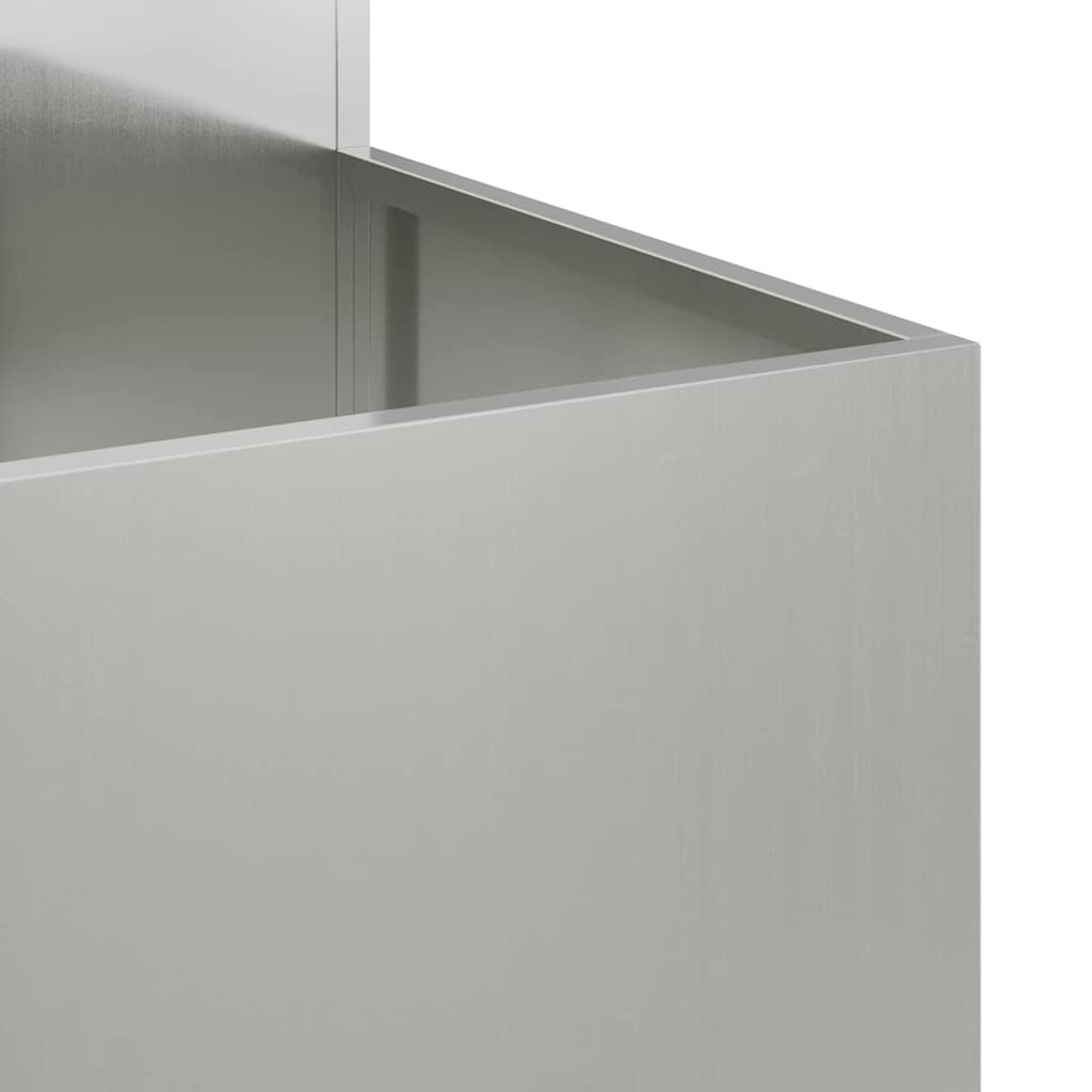 Vază pentru Grădină Argintiu 80 x 80 x 60 cm Oțel galvanizat GartenMobel Dekor