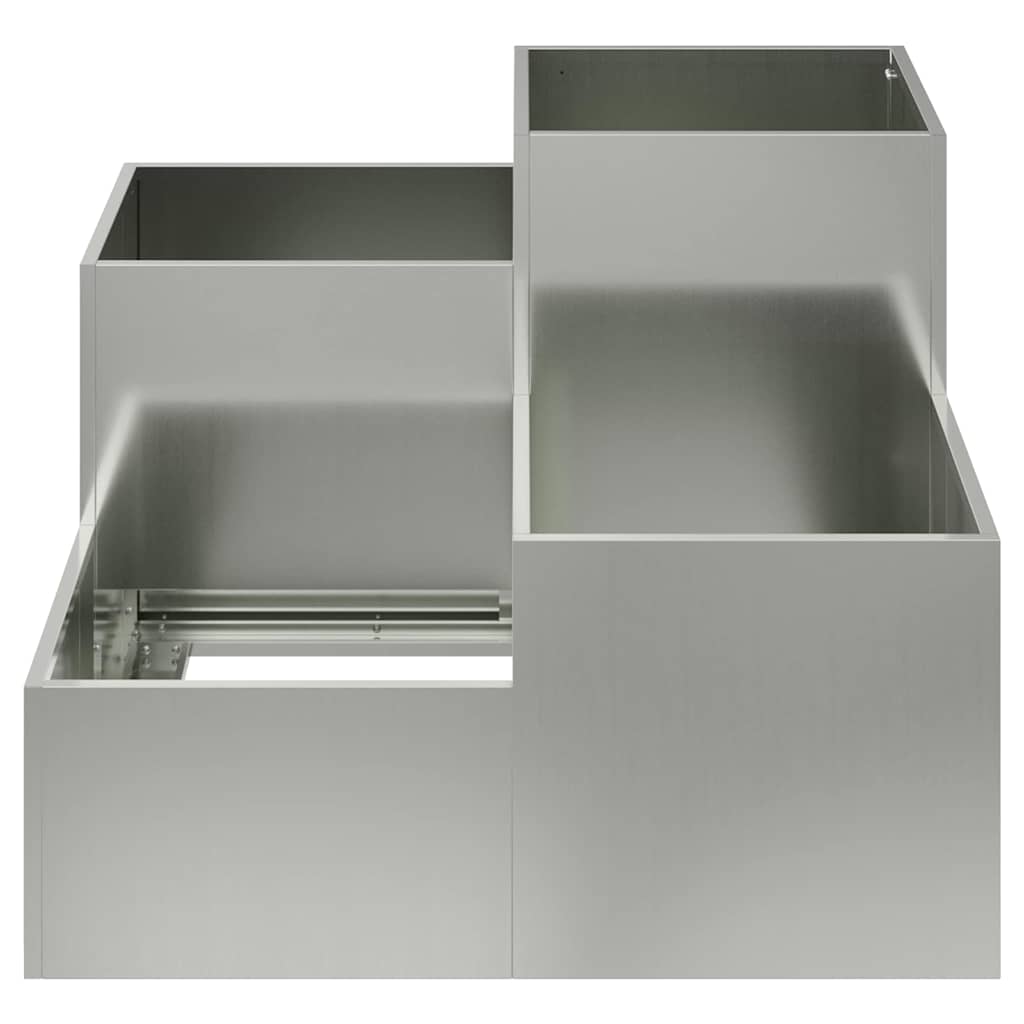 Vază pentru Grădină Argintiu 80 x 80 x 60 cm Oțel galvanizat GartenMobel Dekor