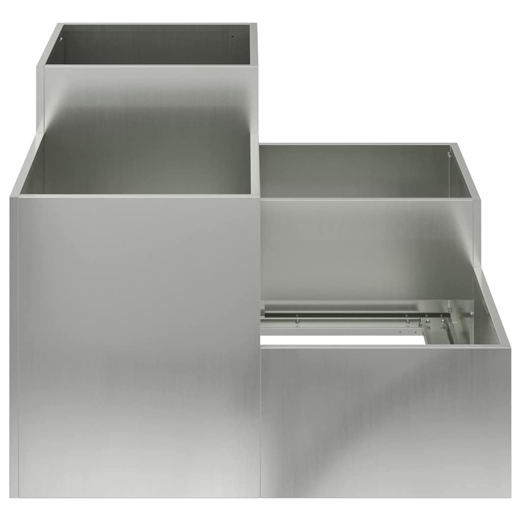 Vază pentru Grădină Argintiu 80 x 80 x 60 cm Oțel galvanizat GartenMobel Dekor