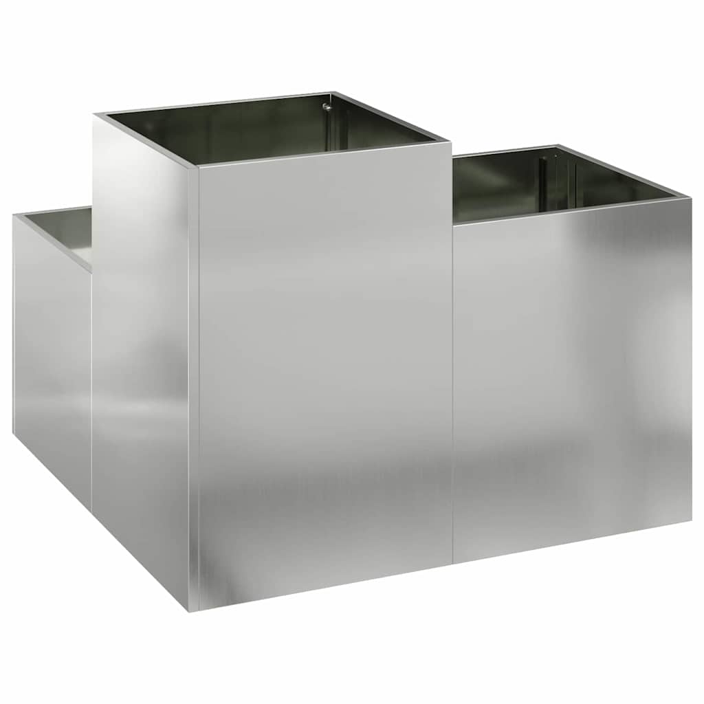 Vază pentru Grădină Argintiu 80 x 80 x 60 cm Oțel galvanizat GartenMobel Dekor