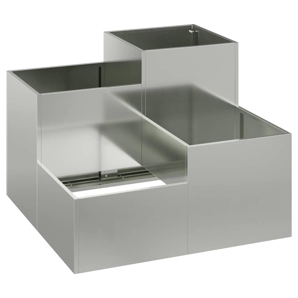 Vază pentru Grădină Argintiu 80 x 80 x 60 cm Oțel galvanizat GartenMobel Dekor