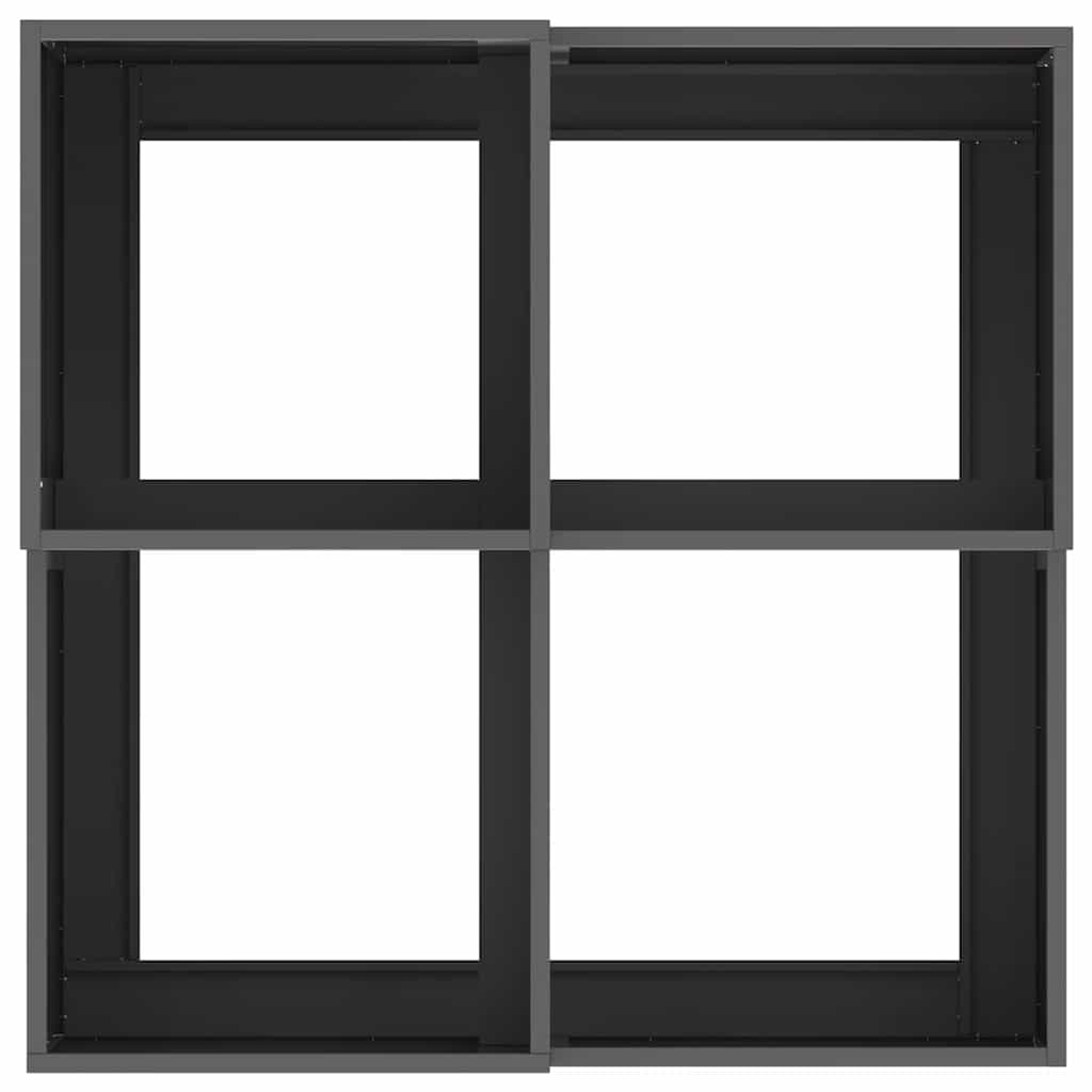Vază pentru Grădină Negru 100 x 100 x 48 cm Oțel GartenMobel Dekor