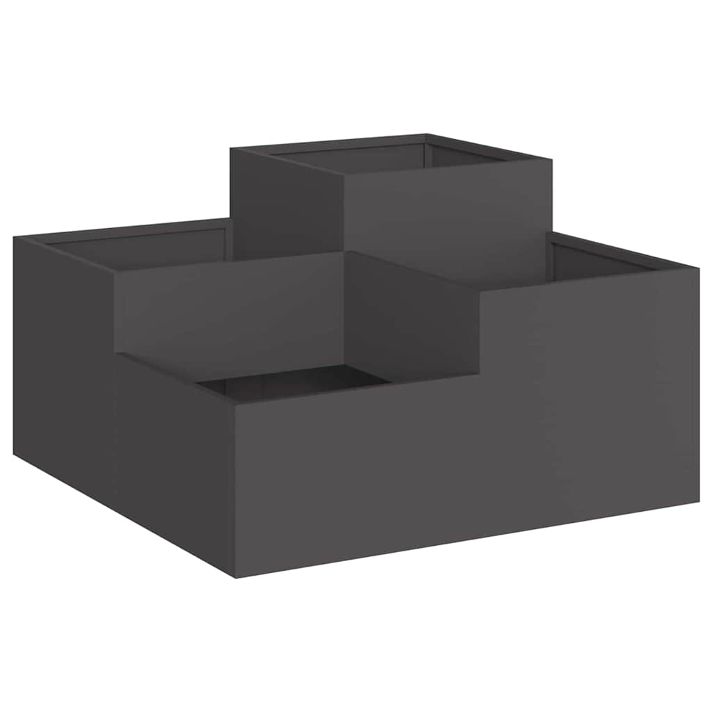 Vază pentru Grădină Negru 100 x 100 x 48 cm Oțel GartenMobel Dekor