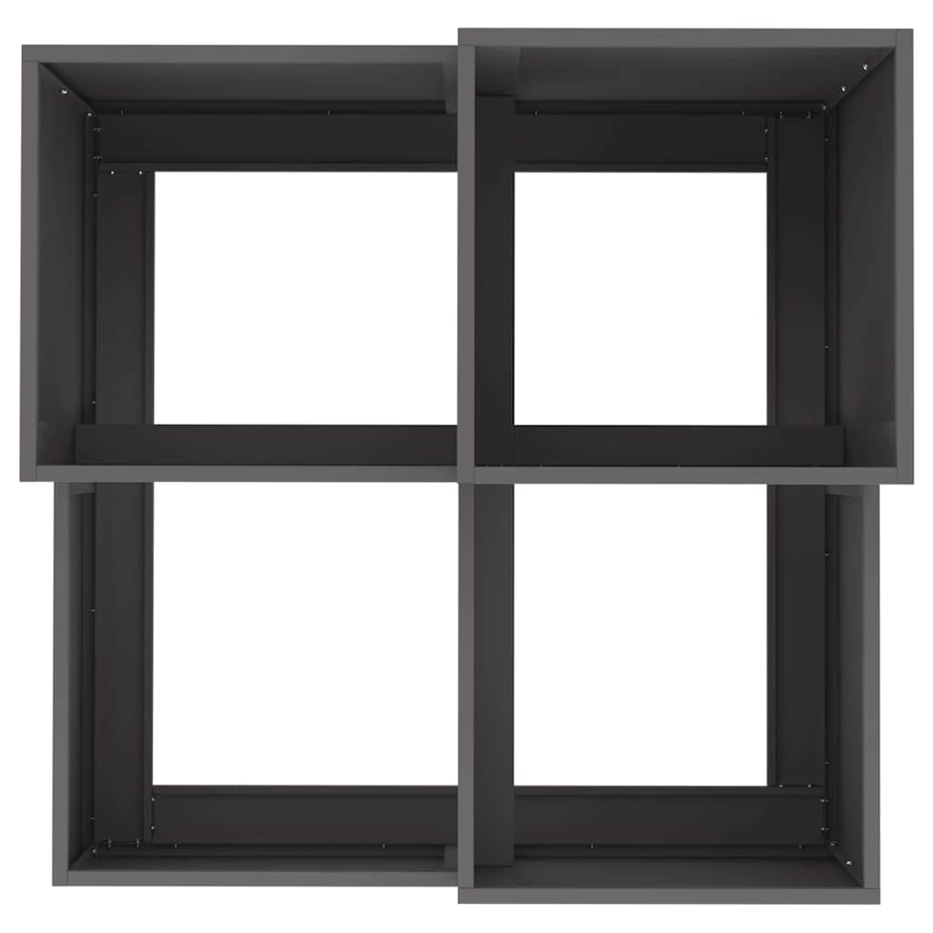 Vază pentru Grădină Negru 100 x 100 x 60 cm Oțel GartenMobel Dekor