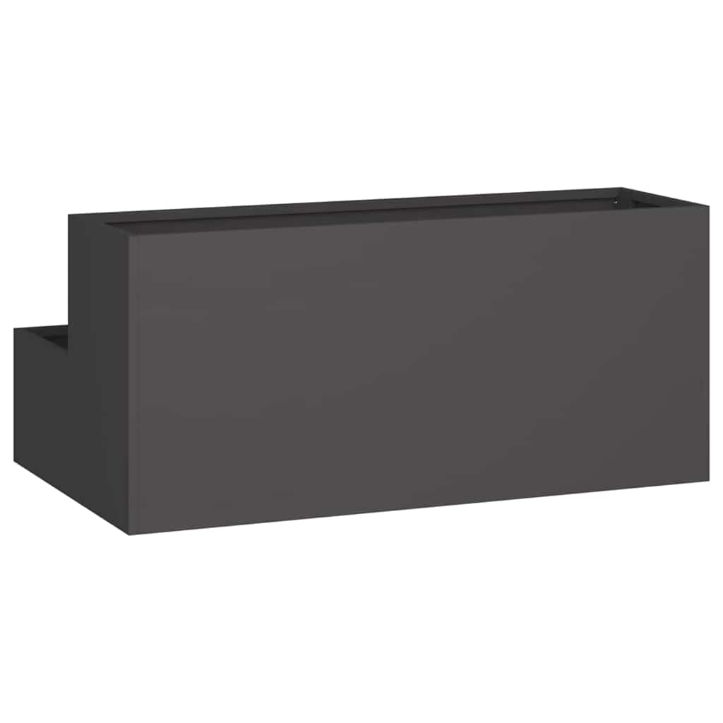 Vază pentru Grădină Negru 100 x 60 x 45 cm Oțel GartenMobel Dekor