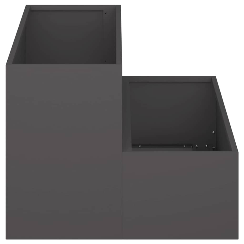 Vază pentru Grădină Negru 100 x 60 x 45 cm Oțel GartenMobel Dekor