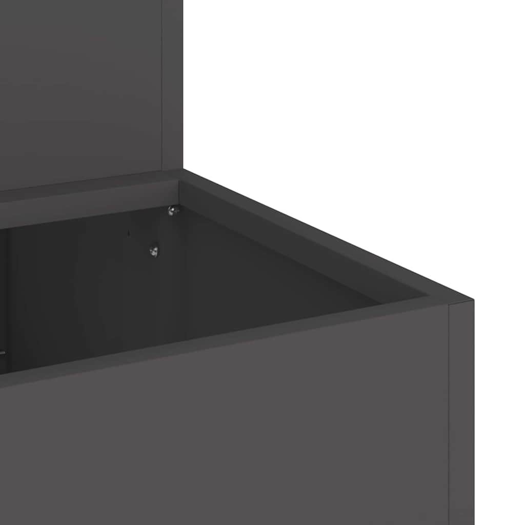 Vază pentru Grădină Negru 100 x 60 x 45 cm Oțel GartenMobel Dekor