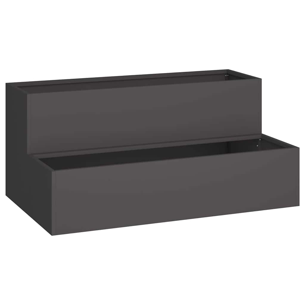 Vază pentru Grădină Negru 100 x 60 x 45 cm Oțel GartenMobel Dekor