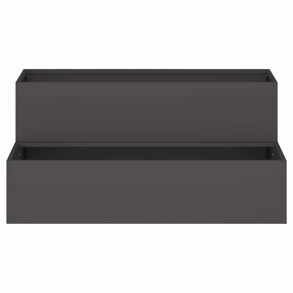 Vază pentru Grădină Negru 100 x 60 x 45 cm Oțel GartenMobel Dekor