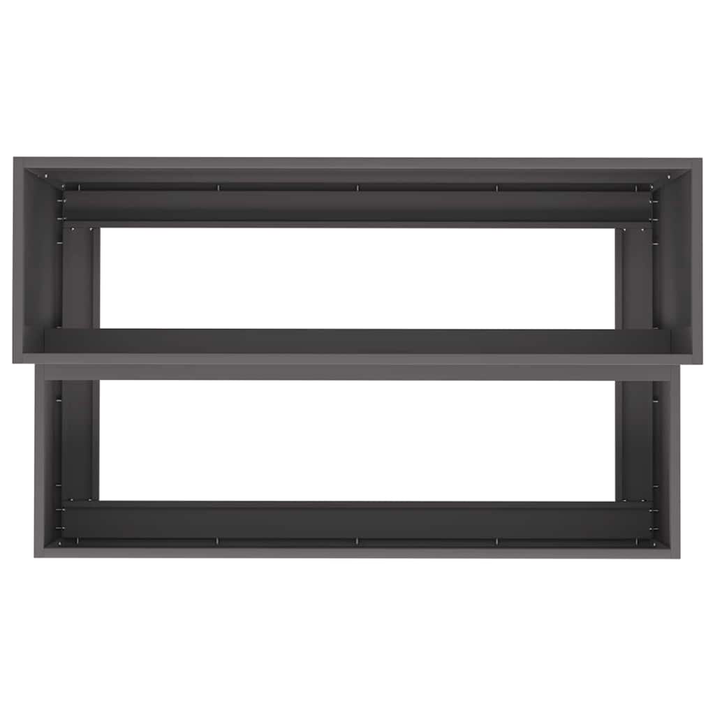 Vază pentru Grădină Negru 100 x 60 x 45 cm Oțel GartenMobel Dekor