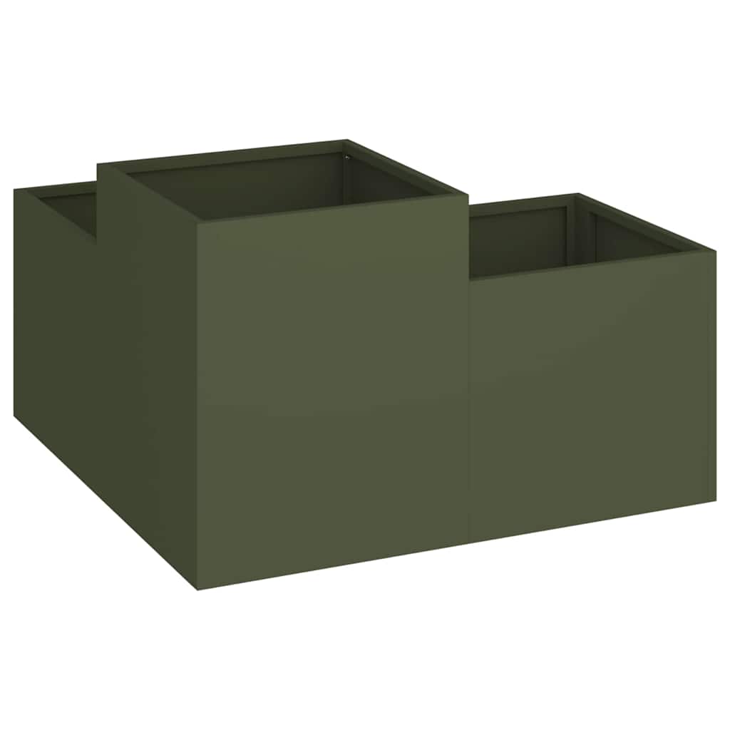 Vază pentru Grădină Olivengrønn 100 x 100 x 48 cm Oțel GartenMobel Dekor